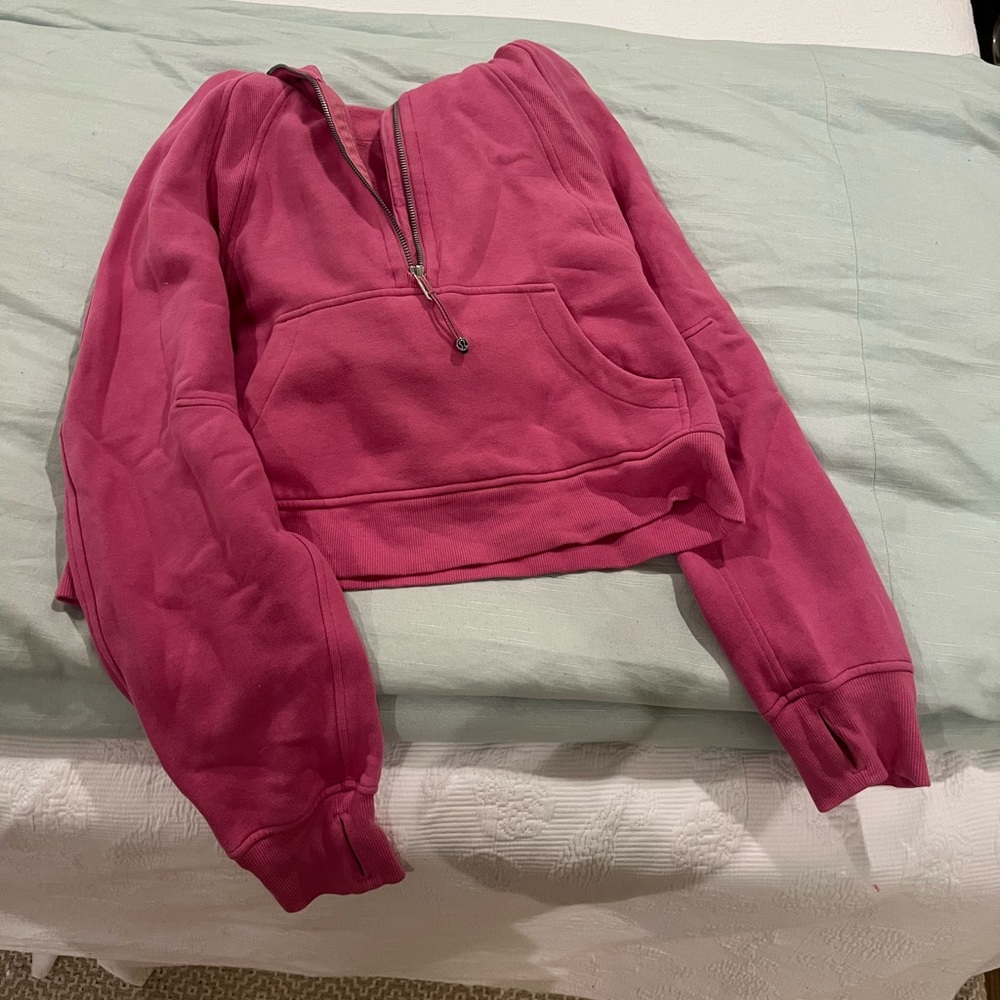 Pink lulu cropped scuba